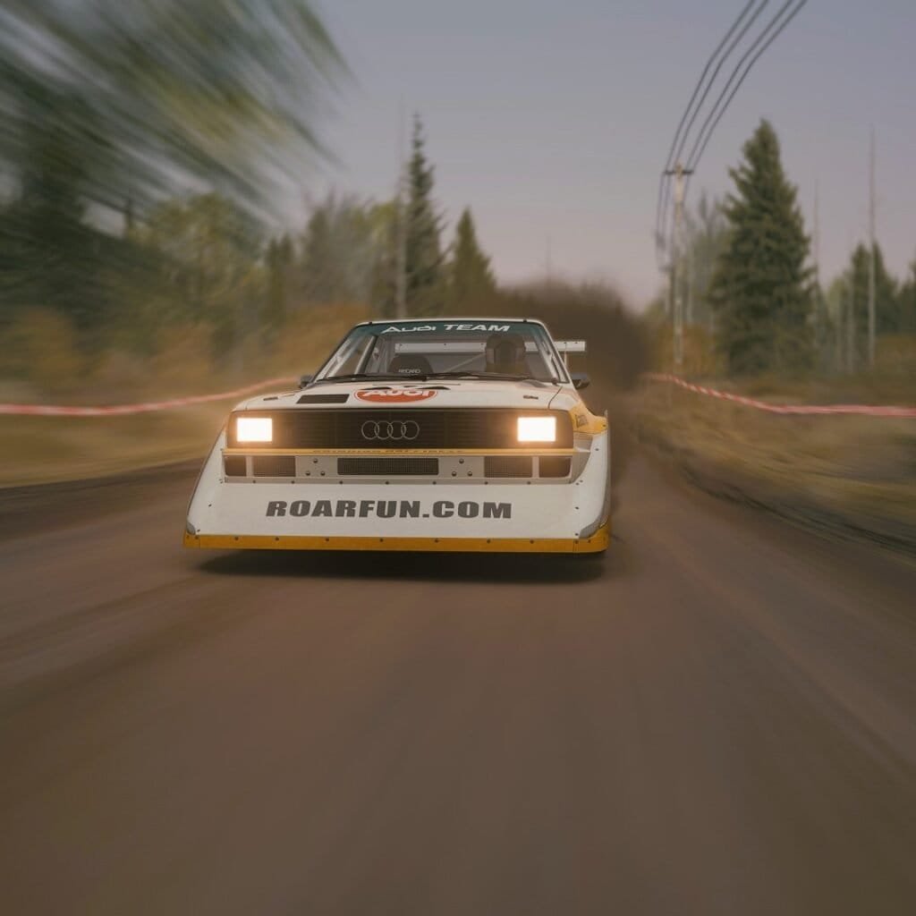 Historie německých rallye závodů v 80. letech s automobilovým simulátorem RoarFun