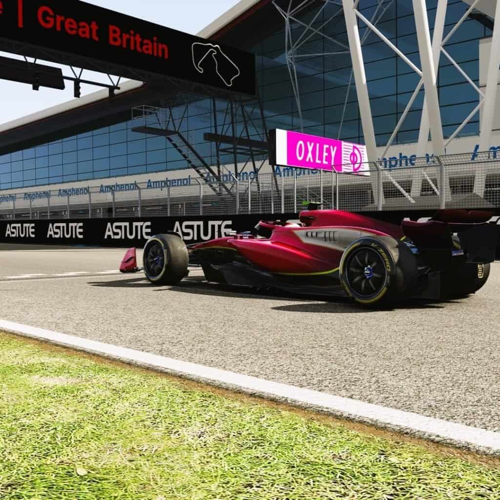 Profesionální simulátor F1 WOW virtualni Branding Silverstone.